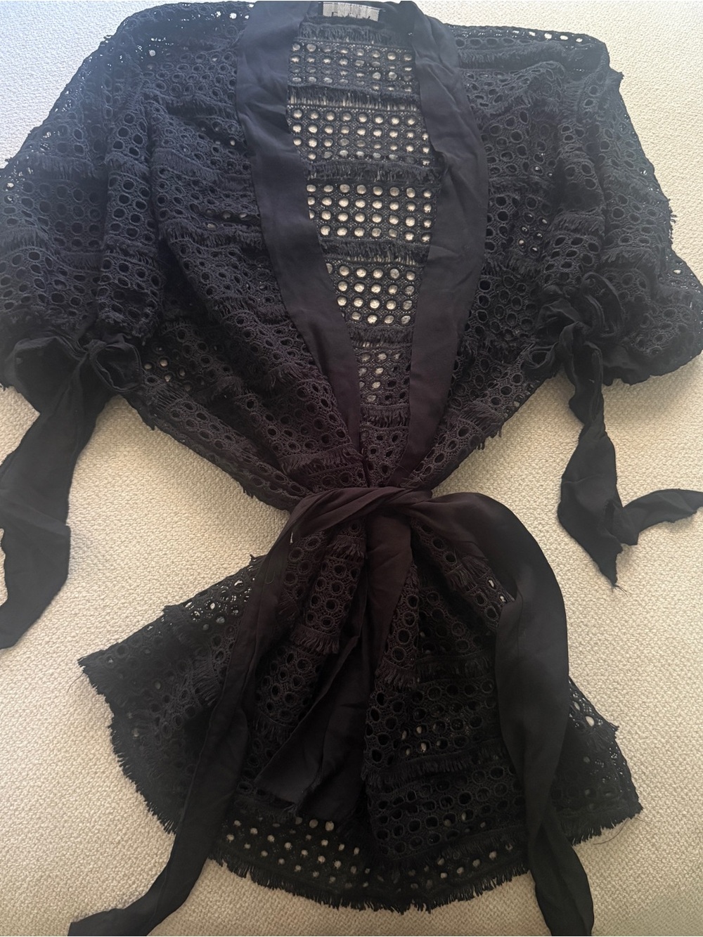 Bybla Black Lace Swim Cover Up
